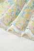 Charming Floral Print Frilled Half Sleeve U Neck A-Line Dress